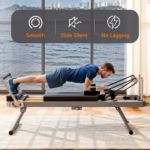 Multi-functional Pilates Home Fitness Equipment, 395lbs Capacity, With Dynamic Resistance Cords And Aerobic Rebounder, Improves Posture & Builds Strength - Image 6