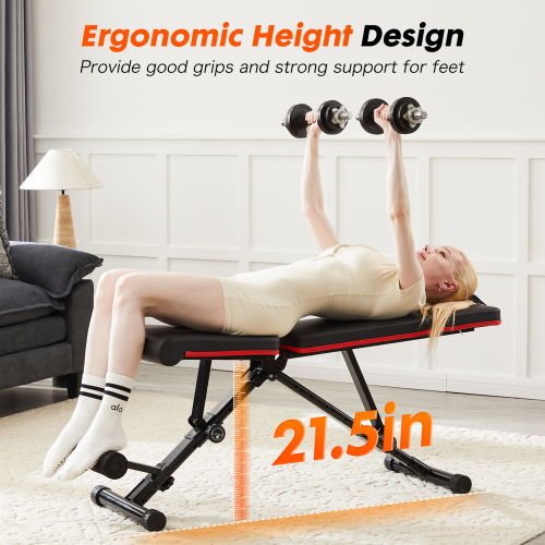 Adjustable Workout Bench For Home Gym - 795LBS Capacity Incline Decline Sit Up