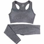 2PCS Seamless Yoga Set Women Tracksuit High Waist Leggings Workout Sportswear Gym Clothing Fitness Crop Top Sports Suits Gym Set - Image 5