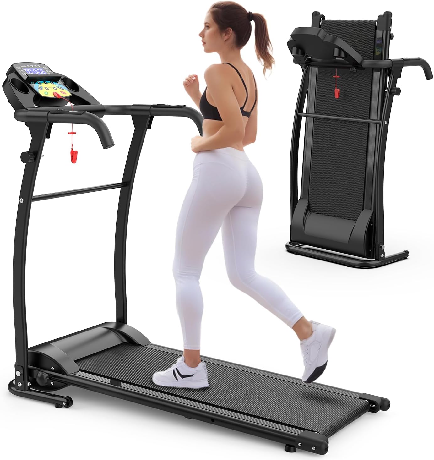 Foldable Treadmill 2.5HP Treadmill Under Desk 300 Lbs Capacity 2-in-1 With Remote Controller For Home Office 31 Foldable Treadmill 2.5HP Treadmill Under Desk 300 Lbs Capacity 2-in-1 With Remote Controller For Home Office