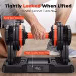 Adjustable Dumbbell Pair 50LBS Dumbbell Anti-Slip Handle - Image 6