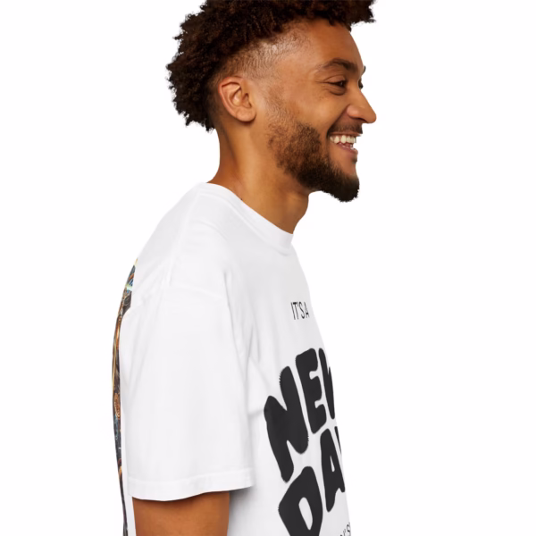 Unisex Garment-Dyed T-shirt – "It's a New Day" Graphic Tee with Retro Art - Image 12
