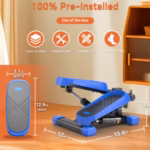 Mini Stepper with Resistance Bands & LCD Monitor – Premium 330lbs Capacity Compact Home Gym Cardio Step Machine - Image 3