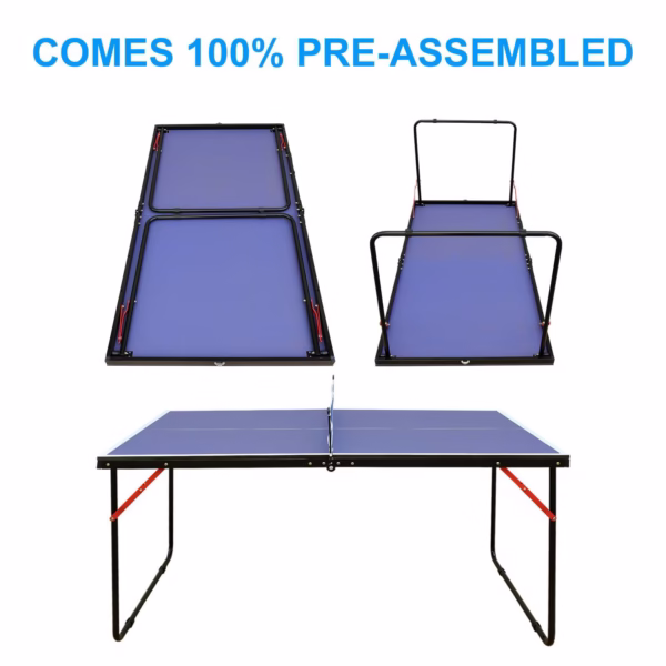 Tennis Table & Ping Pong Table Set With Net And 2 Ping Pong Paddles - Image 6