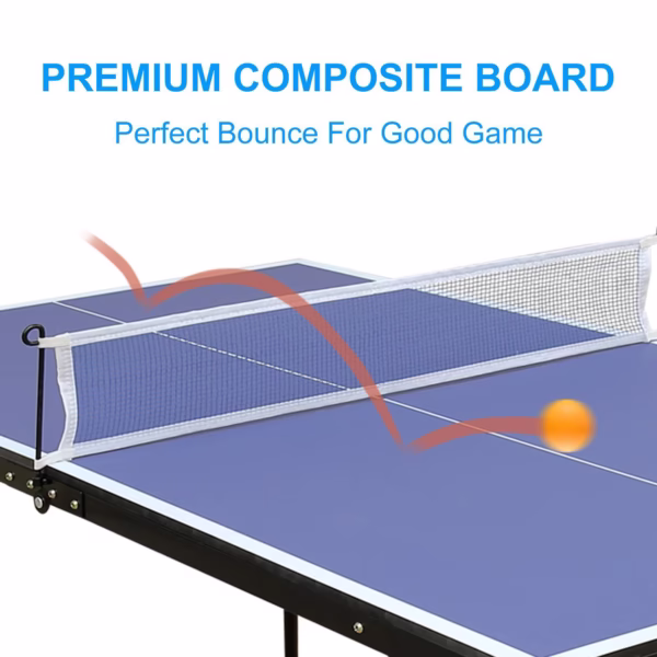 Tennis Table & Ping Pong Table Set With Net And 2 Ping Pong Paddles - Image 7
