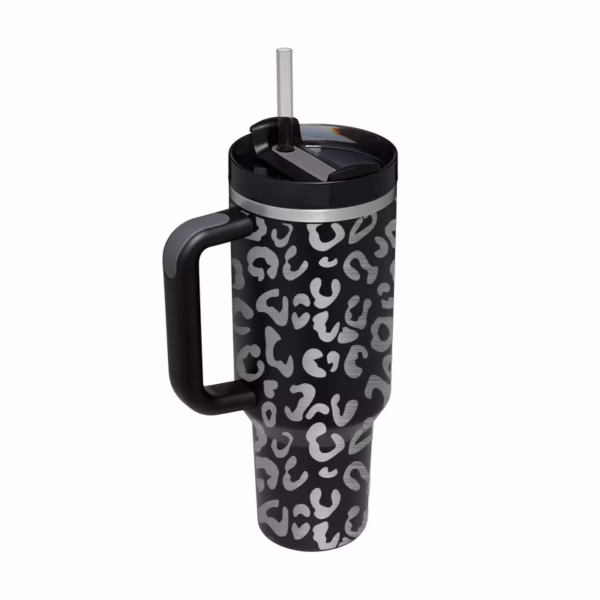 40 Oz Tumbler With Handle Straw Insulated, Stainless Steel Spill Proof Vacuum - Image 10