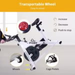Stationary Bikes For Home Spin Indoor Exercise Bike With LCD Monitor And Comfortable Seat Cushion For Home Gym Cardio Fitness Training - Image 7