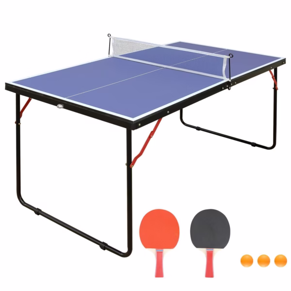 Tennis Table & Ping Pong Table Set With Net And 2 Ping Pong Paddles - Image 3