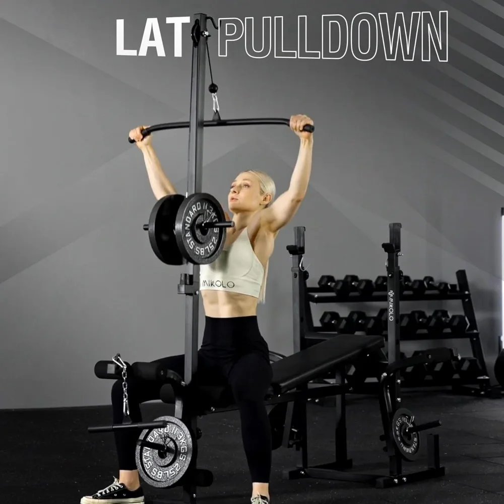 8 in 1 Weight Bench Set with Leg Extension and Leg Curl