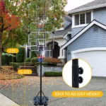 Basketball Stand, Suitable For Indoor And Outdoor Use, Adjustable From 5.6-7 Feet, 32 Inch Backboard With Wheels - Image 5