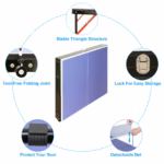 Folding Portable Table Tennis Table Set - Image 5