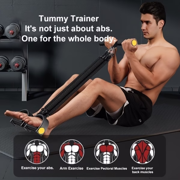 A Set Of Adjustable Resistance Tension Bands With Foot Pedals And Handles - Image 9