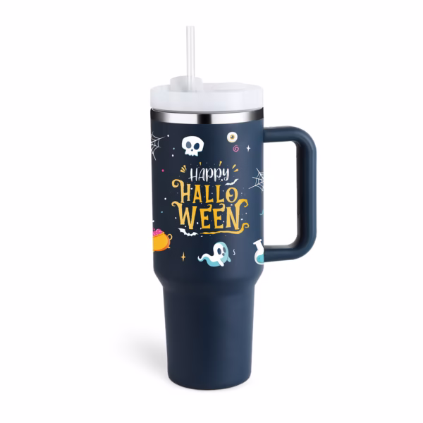 40 Oz Tumbler With Handle Straw Insulated, Stainless Steel Spill Proof Vacuum - Image 2