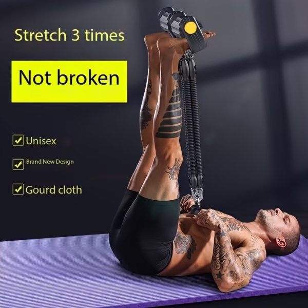 A Set Of Adjustable Resistance Tension Bands With Foot Pedals And Handles - Image 5