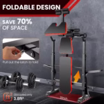 6 in 1 660lbs Weight Bench Set with Squat Rack - Image 6