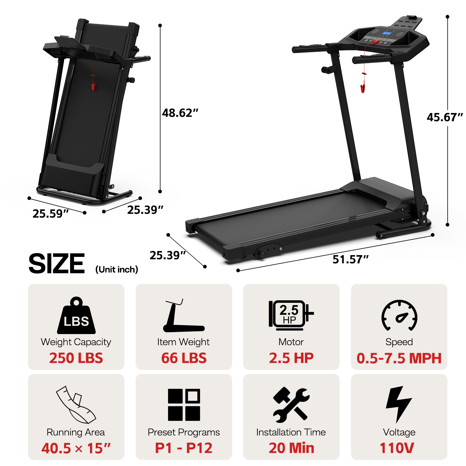 Treadmill JK1606-2