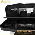 VOTAGOO Double Rifle Case Gun Bag, Safely Long-Barrel Firearm Transportation Cases Locks, All-Weather Soft Tactical Range Bag Ackpack For Shotgun Spacious Heavy Duty