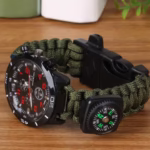 6-in-1 Tactical Outdoor Survival Bracelet – Adjustable Paracord with Compass, Rescue Tools, EDC Camping Gear - Image 2