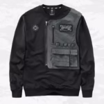 Mechanical Style Long Sleeve T-Shirt – Black False Two-Piece Tactical Top - Image 6