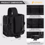 Double Tactical Handcuff Holster With Molle Belts - Image 7