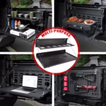 Tailgate Table Molle Panel For Ford Bronco 2021-2024 2-Tier Foldable Rear Storage Cargo Rack Shelf Camping Desk - Image 4