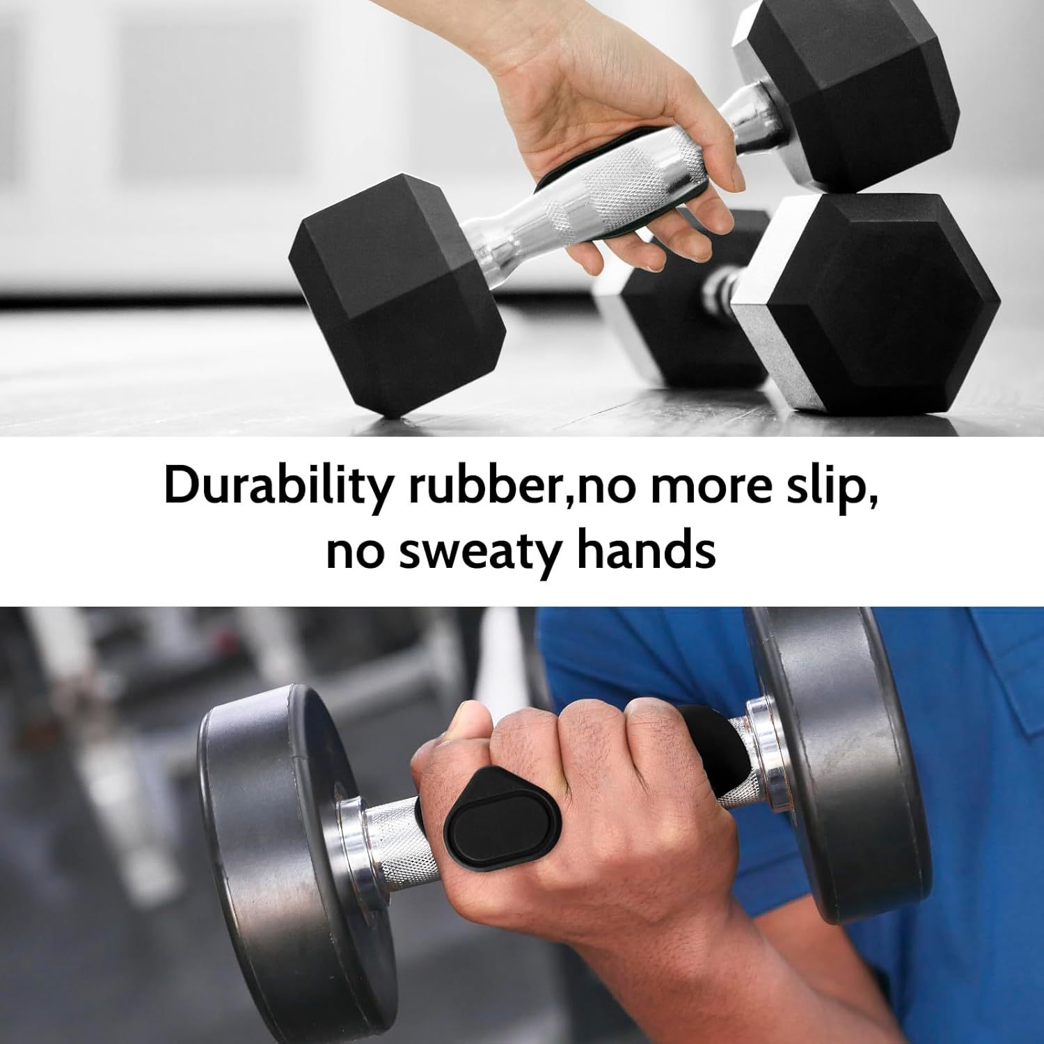 Anti-Slip Grips For Dumbbell Lifting