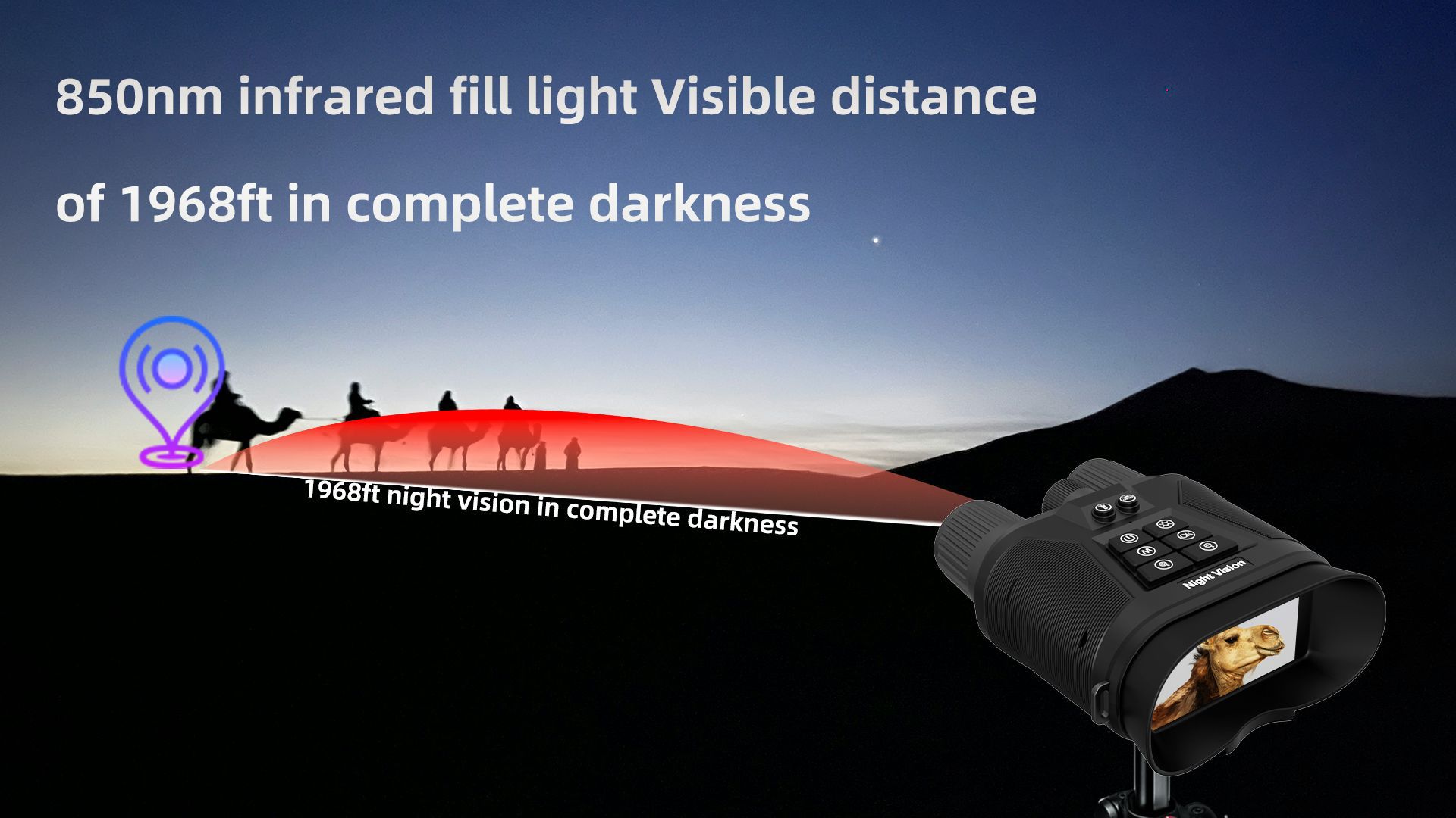 Infrared Digital Night Glasses Camera 600 M Night Vision HD Outdoor Binocular