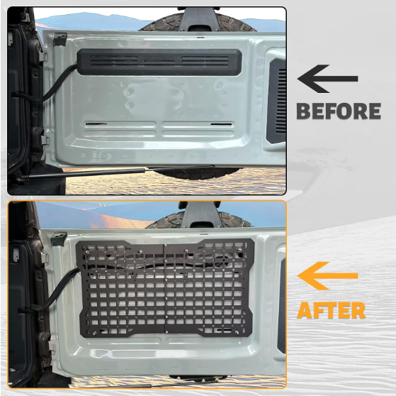 OFF ROAD Tailgate Storage Panel - Steel Holder Carrier For Ford Bronco Accessories 2021 2022 2023 2 4 Doors