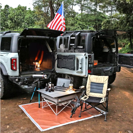 OFF ROAD Tailgate Storage Panel - Steel Holder Carrier For Ford Bronco Accessories 2021 2022 2023 2 4 Doors
