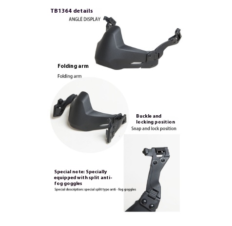Semi-sealed Mask Folding Type For Tactical Helmet