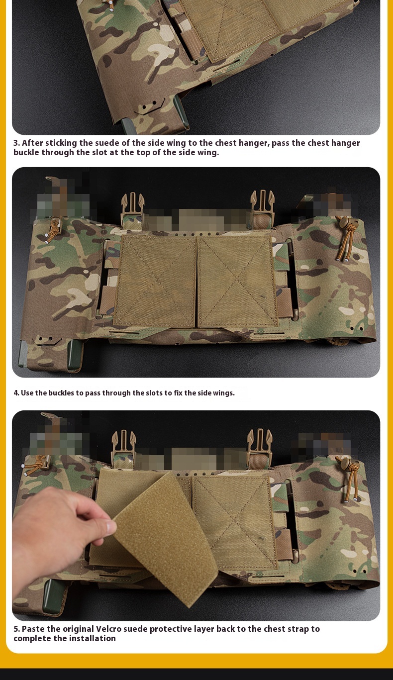 Tactical Chest Hook & Loop Quick Release Multifunctional Accessory Bag 33 Tactical Chest Hook & Loop Quick Release Multifunctional Accessory Bag