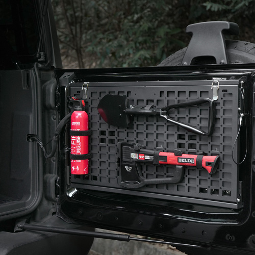 Tailgate Table Molle Panel For Ford Bronco 2021-2024 2-Tier Foldable Rear Storage Cargo Rack Shelf Camping Des