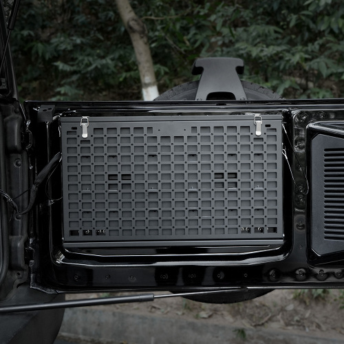 Tailgate Table Molle Panel For Ford Bronco 2021-2024 2-Tier Foldable Rear Storage Cargo Rack Shelf Camping Des