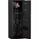 Heavy, Large 5-8 Guns, Black Gun Cabinet With Electronic PIN Keypad Lock, Unassembled Metal Rifle Safety Cabinet - Image 3
