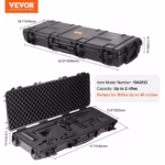 42” Lockable Tactical Range Case - IP67 Waterproof Hard Case with Wheels, 3-Layer Protective Foam & Crushproof Design for Outdoor Use - Image 4