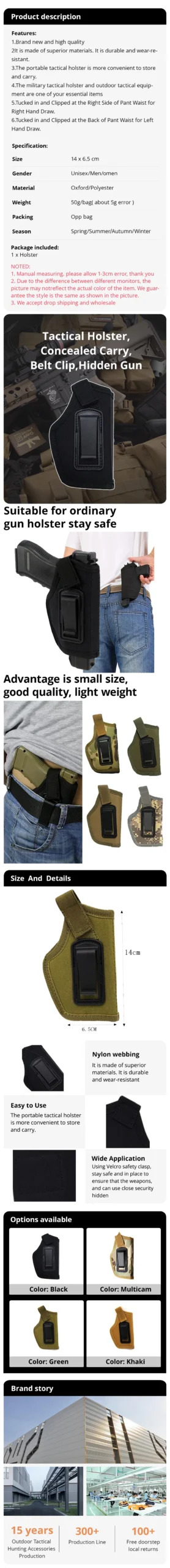 Tactical Holster,Concealed Carry,Belt Clip