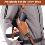 1Pc Shoulder Holster With Adjustable Straps Magazine Holder Vertical PU Leather Gun Holster For Concealed Carry Fit For M1911 Sig Sauer - Image 7