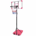 Portable Basketball Hoop System With Stable Base And Wheels For Indoor And Outdoor Youth, Height Adjustable From 5.6 To 7 Feet, 28-inch Backboard - Image 2