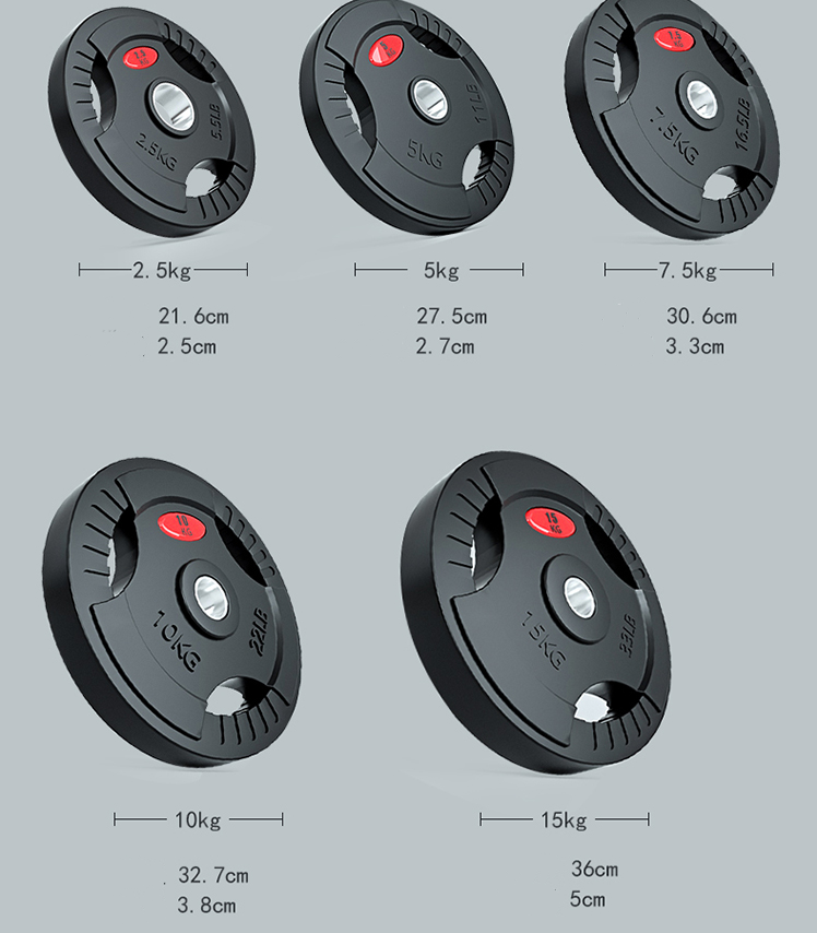 Rubber Covered Men's Barbell Set