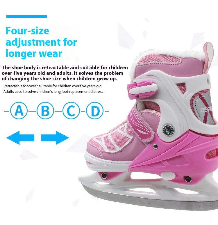 Children's Plush Insulated Adjustable Ice-Skating Shoes 20 Children's Plush Insulated Adjustable Ice-Skating Shoes