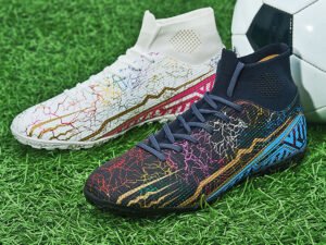 High-top Youth Spike Turf Soccer Shoes