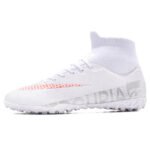 Men's Plus Size High-Top Soccer Cleats - AG Artificial Grass Spikes - Image 2