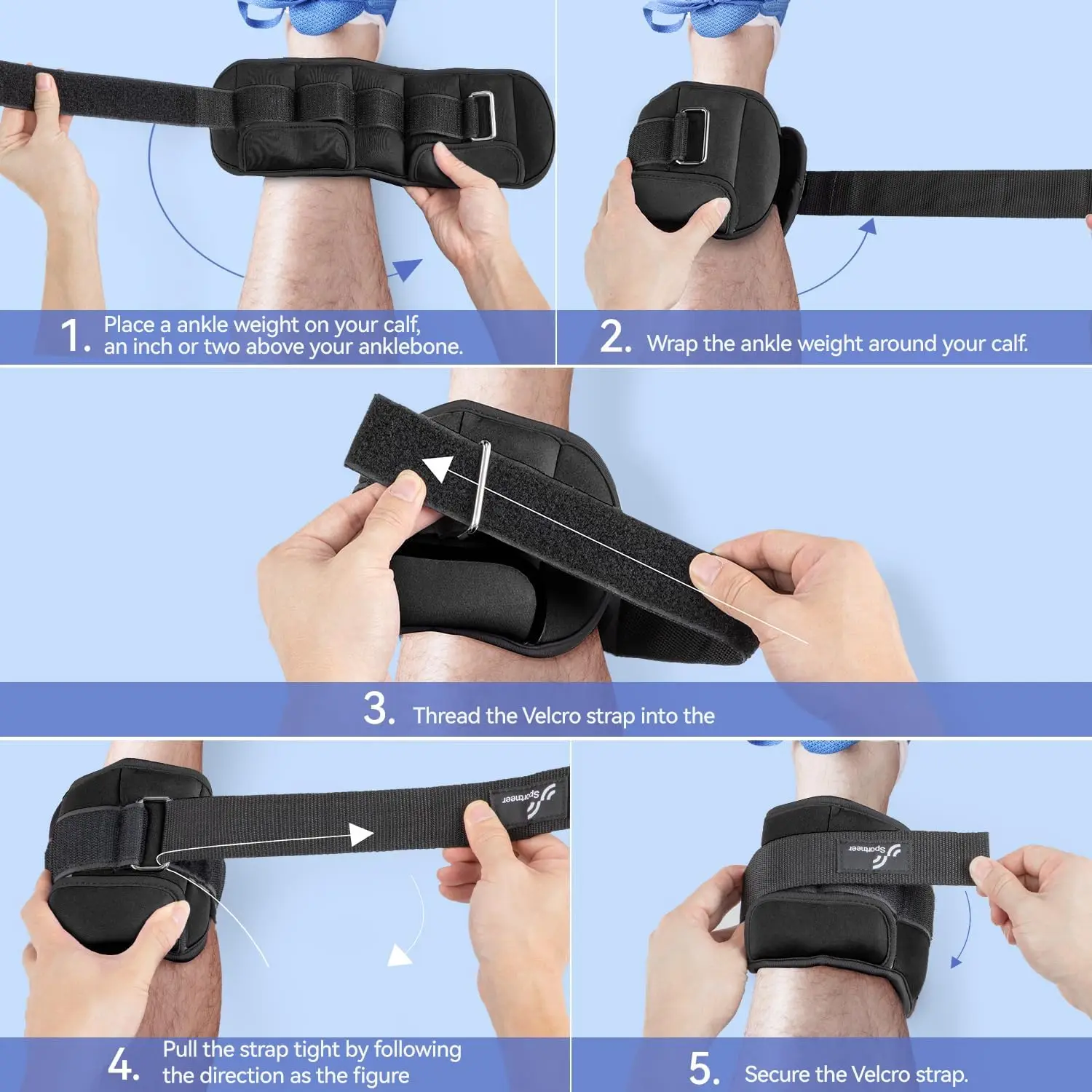 Adjustable Ankle & Leg Weights – Premium Fitness Resistance Straps