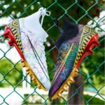 Men's Gold Sole High-Top Soccer Cleats - Artificial Grass Training Shoes - Image 3