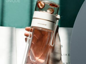 Glass Water Bottle With Tea Infuser Filter Tea Separation Double Wall Glass Bottle Leakproof Water Bottle