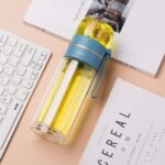 Fitness Eddy Double-Wall Glass Tea Infuser Bottle - Leakproof & Heat-Resistant - Image 7