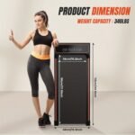 Walking Pad Treadmill - Compact & Portable Walking Pad, Quiet Operation, Adjustable Speed Settings - Image 5