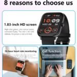 1.83" Bluetooth Smartwatch Fitness Tracker for Men & Women - Image 4
