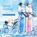 2-in-1 Misting Water Bottle - 500ml Insulated Sport Spray - Image 6