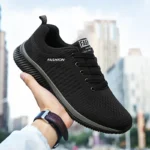 Men’s Breathable Knit Sneakers - Lightweight Gym & Running Shoes